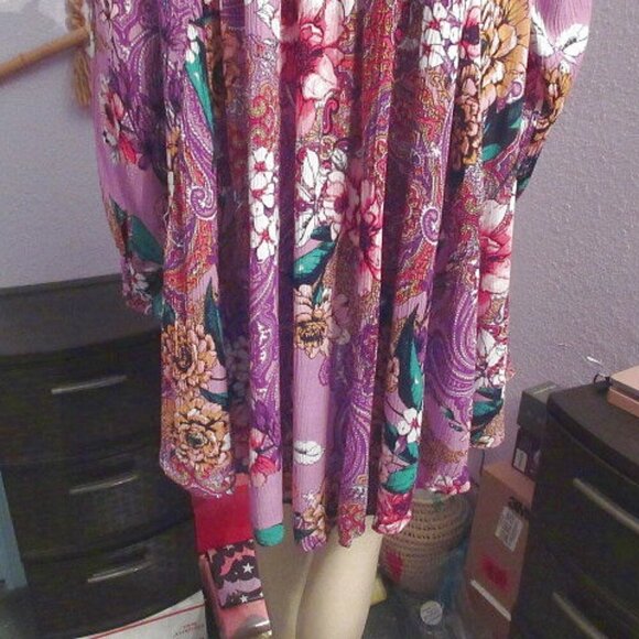 Cottagecore Crinkle Gauze Pintuck Blouse Top Size 12 Fits M Tunic Boho Fairy NEW - Picture 10 of 12